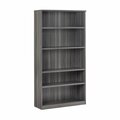 Mayline Medina Bookcase, 5 Shelf, Gray Steel MVB5LGS